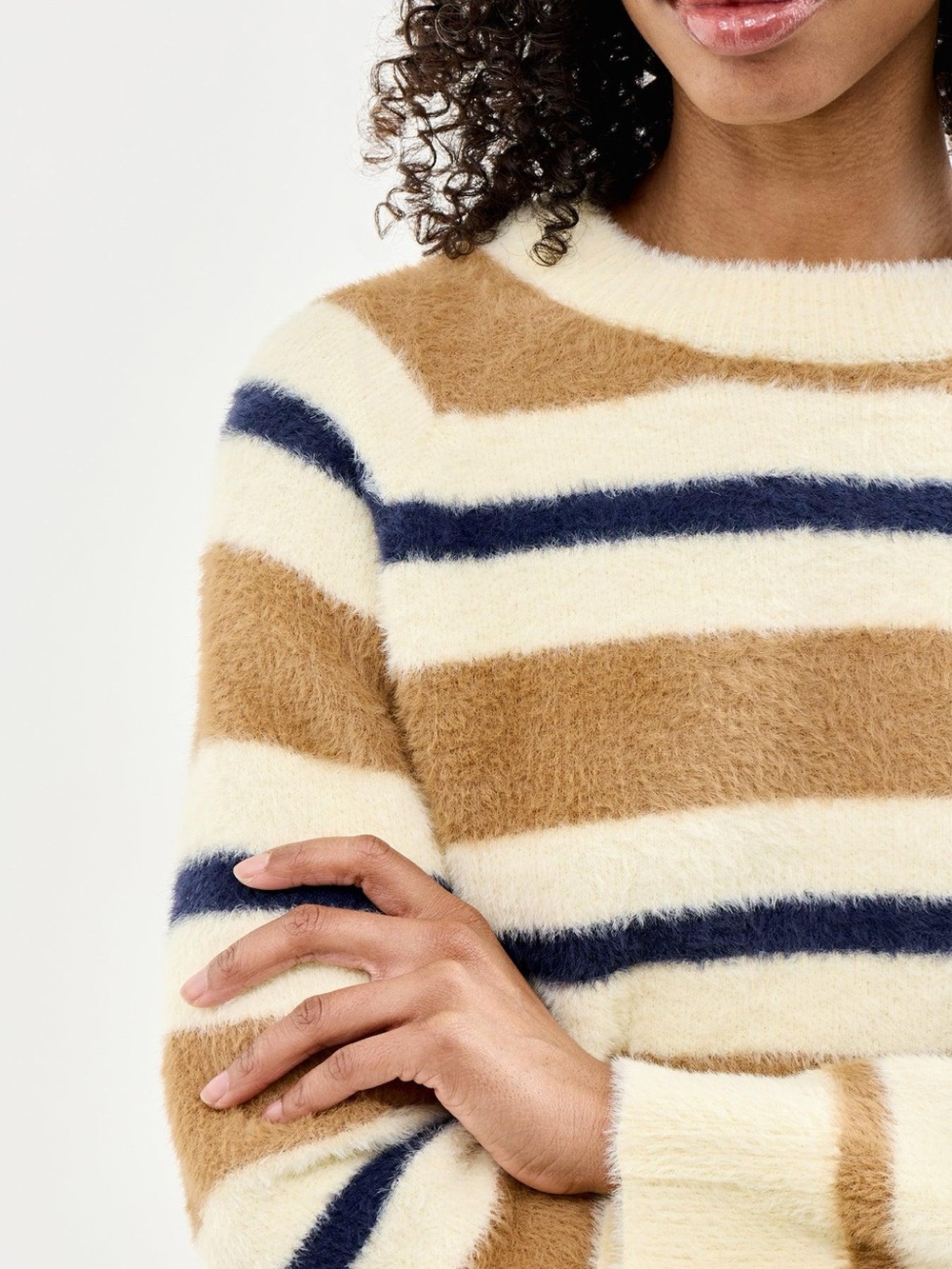 FRNCH Paris Super Soft Classic Stripped Cozy Sweater - Picture 3 of 9